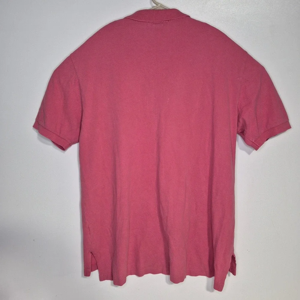 Polo Ralph Lauren Polo Shirt‎ Mens XL Pink Short Sleeve Pique Cotton Pony Logo